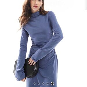ASOS Long Sleeve Blue Dress